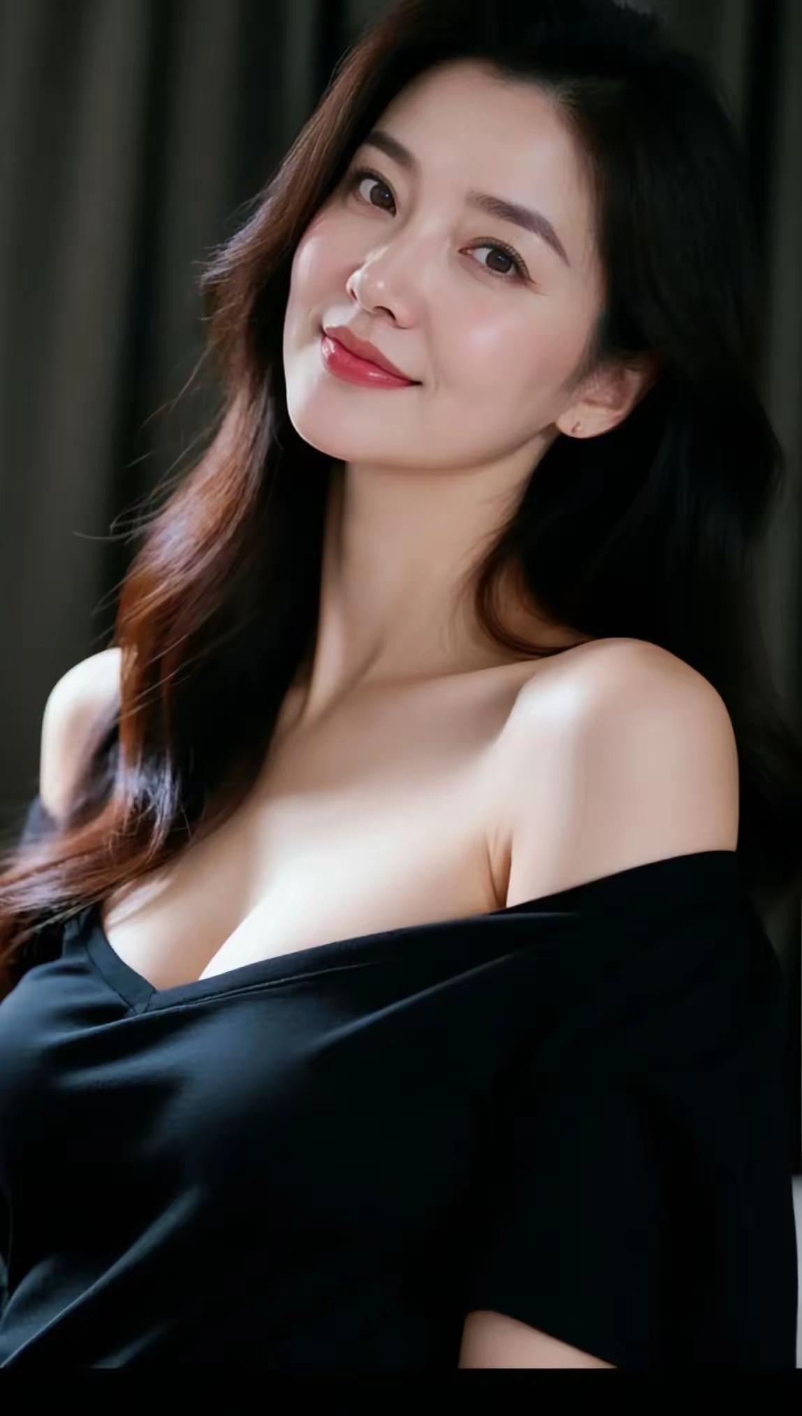 优雅黑裙，自信微笑，魅力无限！🌟✨