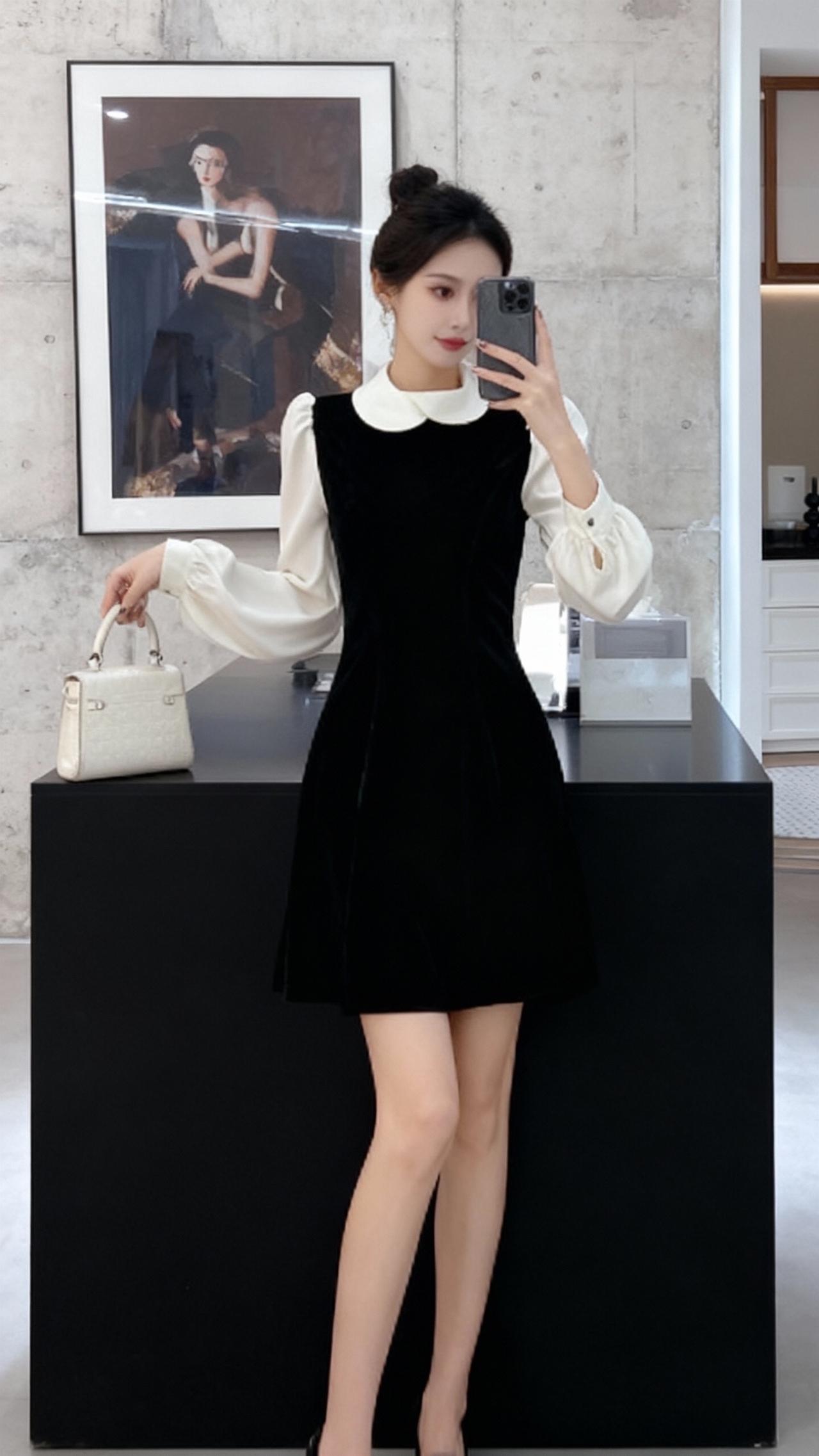 我这也太温柔了吧黑色连衣裙 连衣裙 约会穿搭 赫本小黑裙