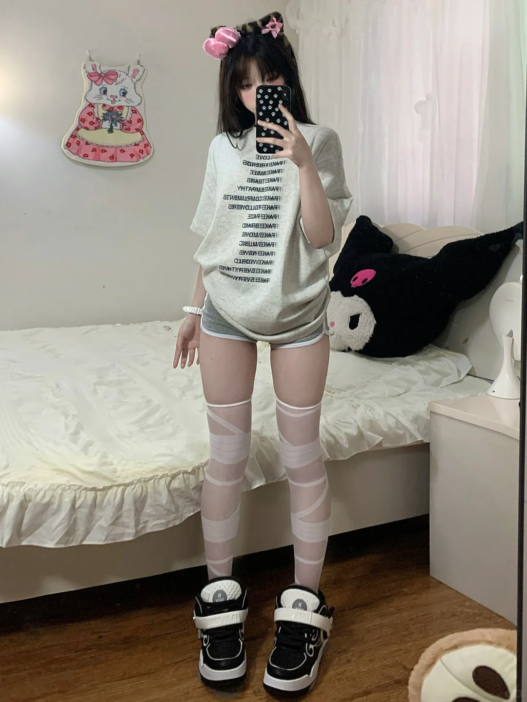 老婆穿不穿这个条纹袜子！