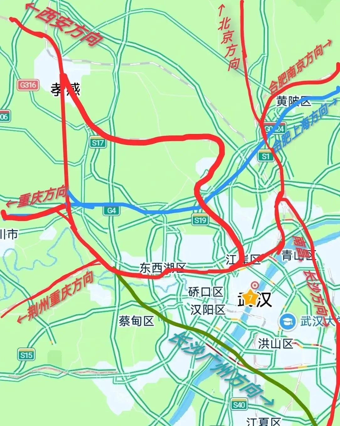 武汉枢纽直通线其实是沿江高铁一部分，并不是西武高铁，[笑哭]

武汉枢纽直通线算