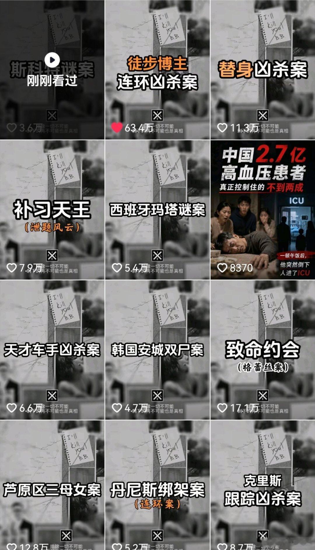 我最近在看这个，没有一个凶手是啥迫不得已，嫉妒、出轨、欲望、还有杀了四个人的凶手