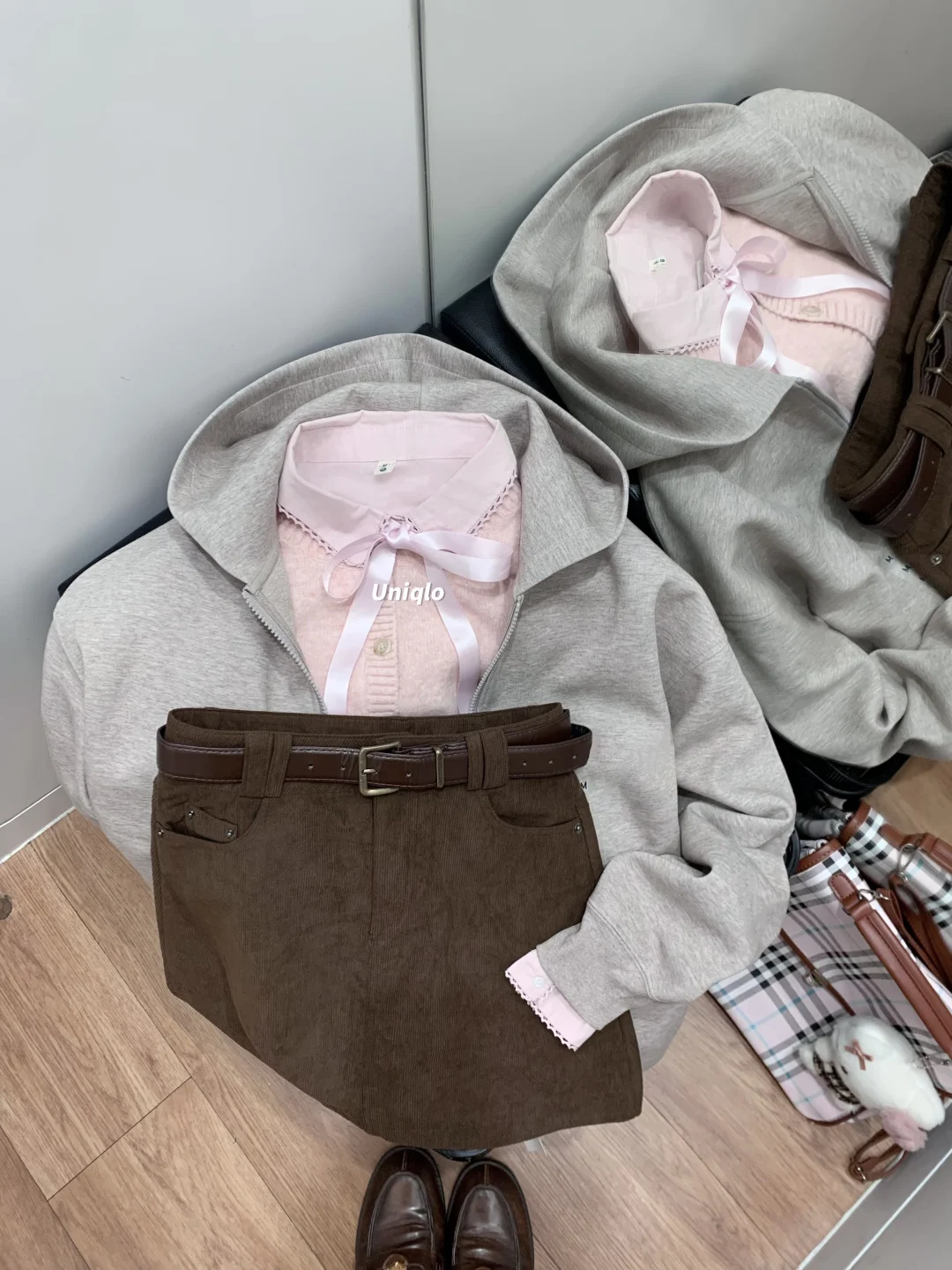 优衣库你好miu好赵露思🐻2套好乖好复古娇憨感~