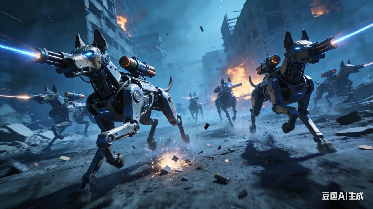 解放军与机器狗（官方称“机器狼”）的协同作战，核心在于人机编组+集群协同+空地一