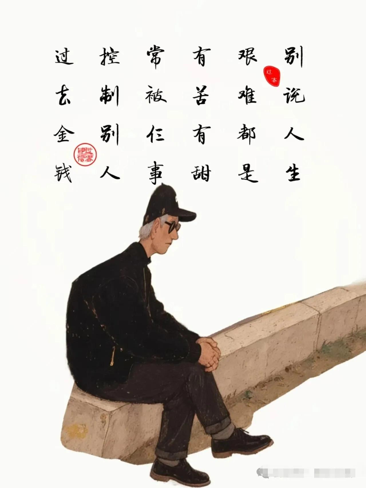 【图文过客】有苦有甜

别说人生艰难，都是有苦有甜。
常被仨事控制，别人过去金钱