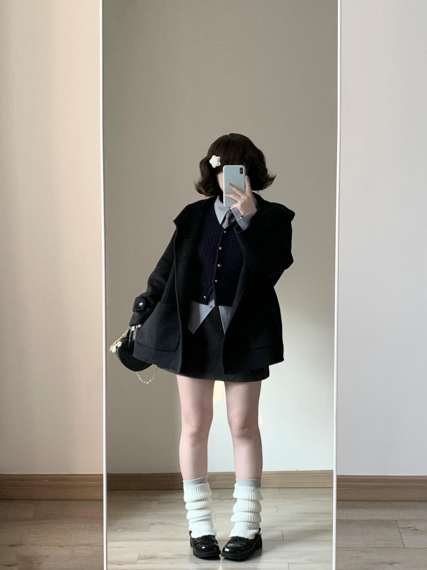 韩系学院风穿搭 好适合通勤。