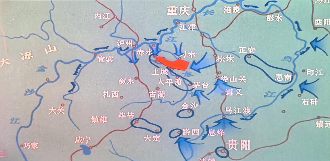 四渡赤水前的地形图～