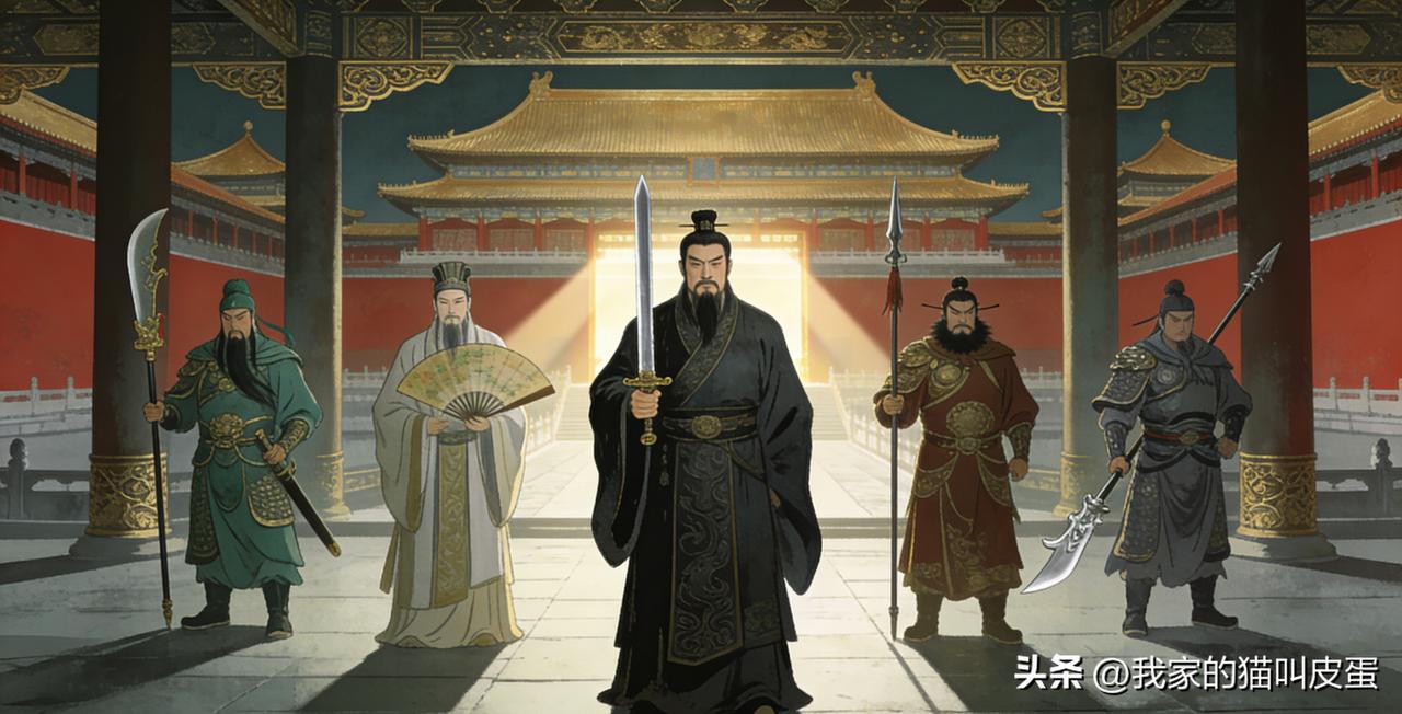 刘备铸造了八把宝剑，自己留了一把，三个儿子一人一把，剩下的四把，都给了谁？

公