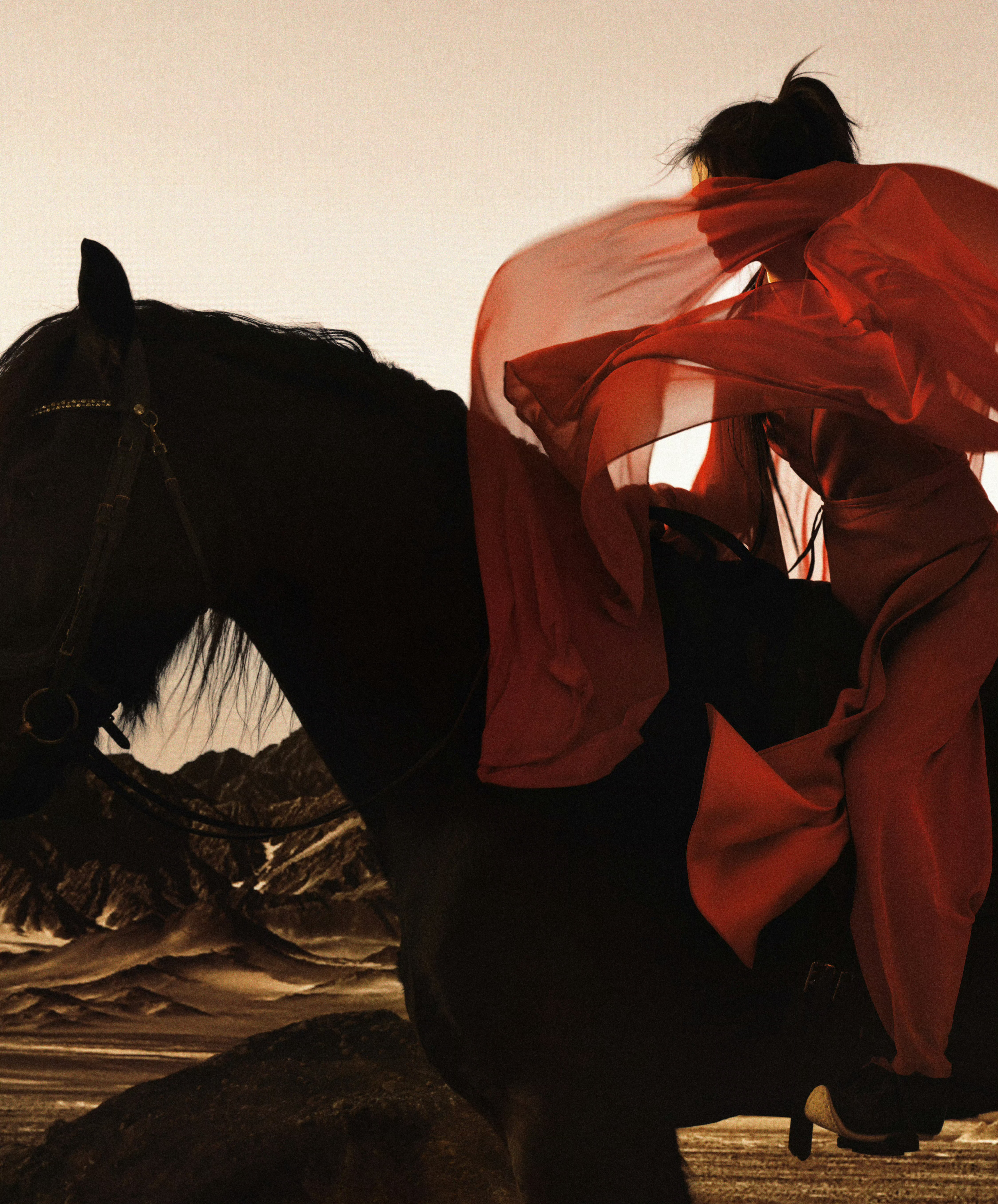 柳宗源拍的白鹿，好飒的李佩仪白鹿李佩仪红衣骑马写真