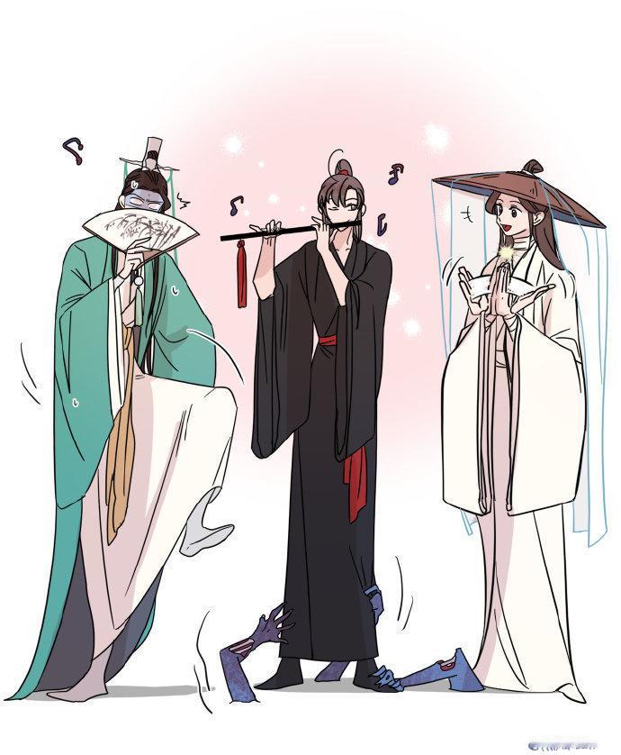 魔道祖师天官赐福冰秋如果他们能见面，场面应该会很有趣！！画师：lllBRONZE