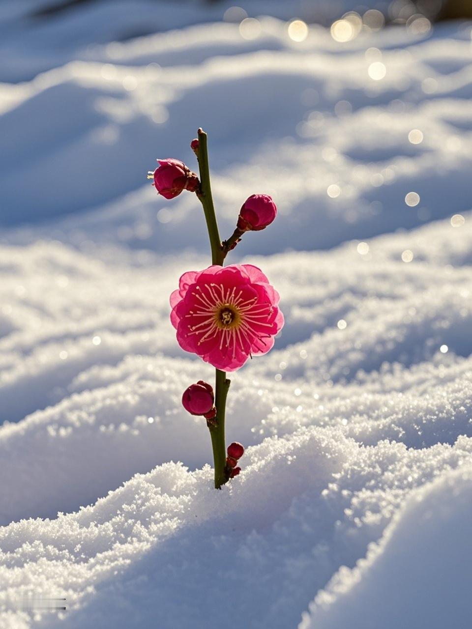 上联：雪落无声铺玉毯；邀对下联：梅开有色绽霞衣