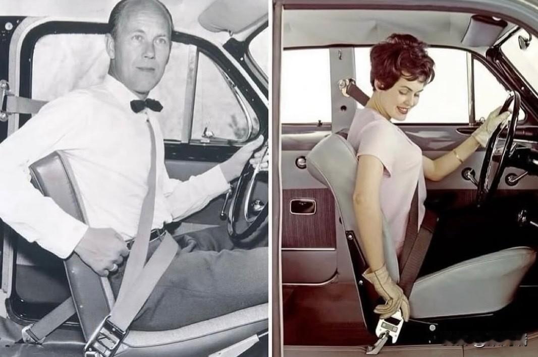 1959年，沃尔沃汽车公司（Volvo Cars）发明了现代三点式安全带，并选择