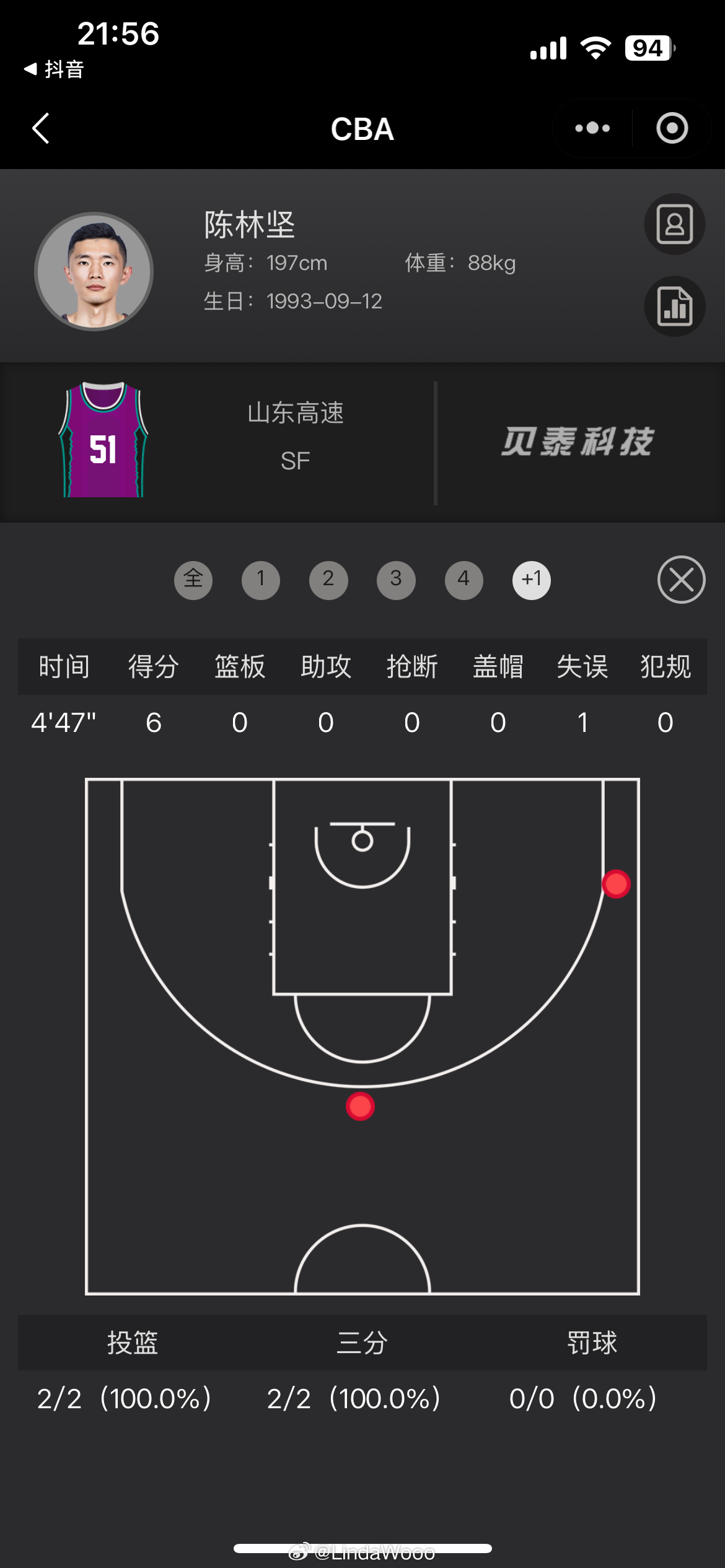 江苏和山东 加时中！陈林坚连续两记三分陈林坚 江苏男篮vs山东男篮