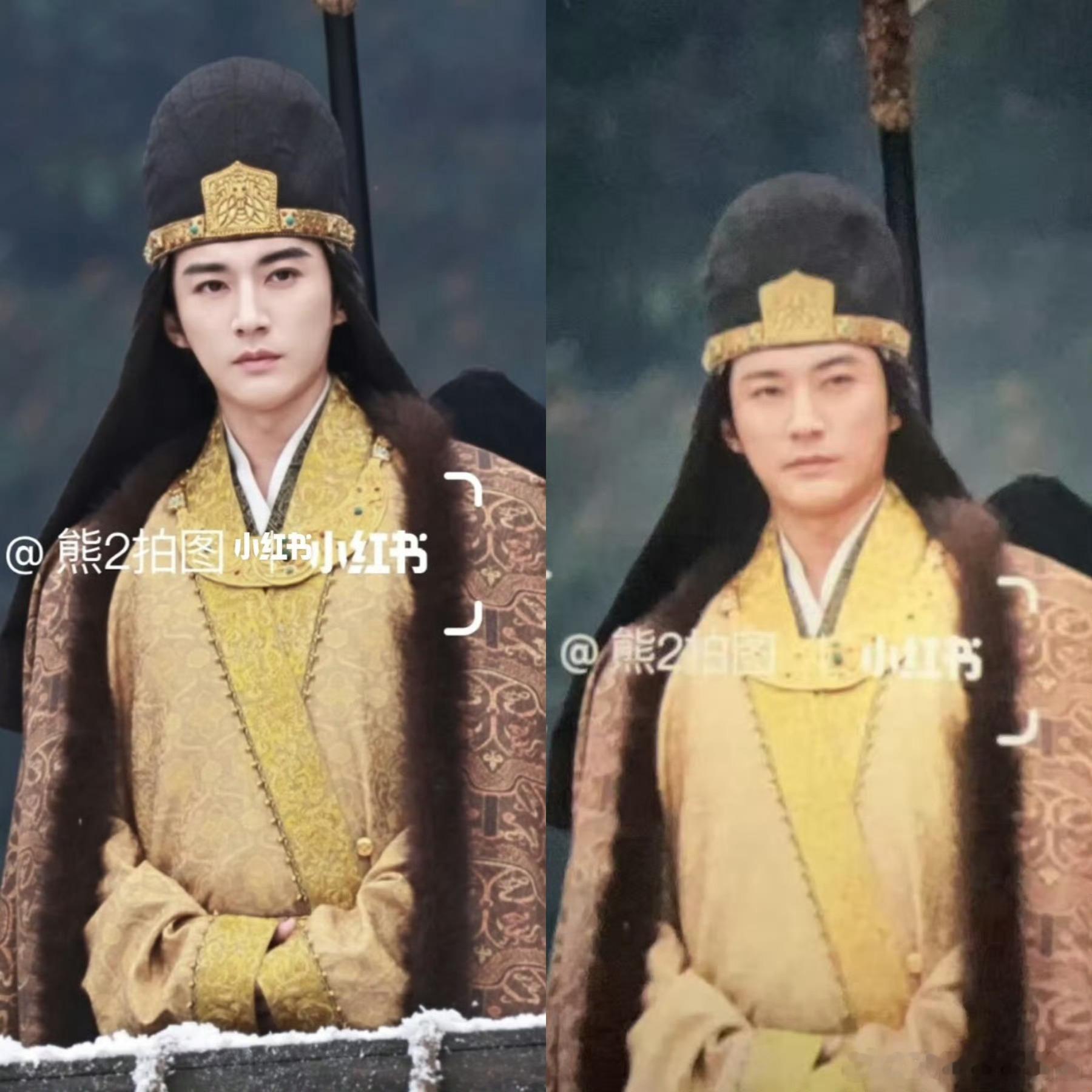 江山大同图一和图二是剧中造型，挺还原的，还好没让男人剃半个光头 