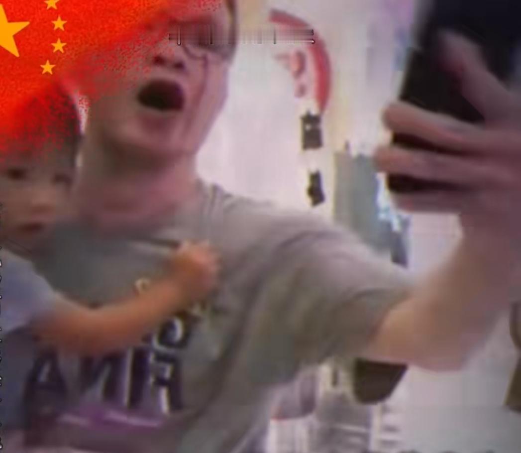 怀抱稚子高唱国歌，一腔赤诚守护家国
 
在香港的一间商场里，曾经留下一幕震撼人心