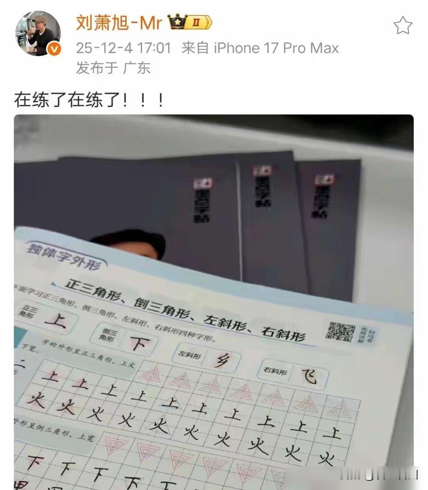 刘萧旭真是太难了。
短剧圈爆火的刘萧旭，居然因为《掌心窥爱》里手写的“红白相间