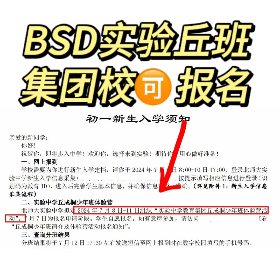 西城妈妈注意‼️BSD实验丘班集团校可报名