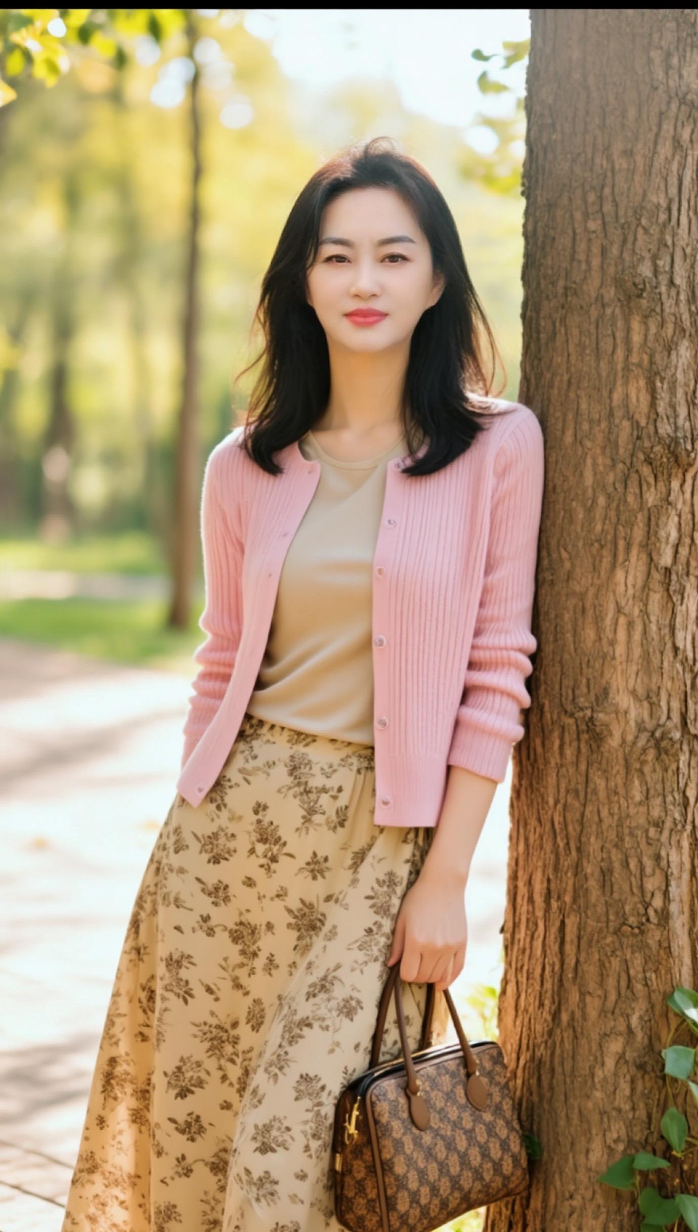 AI林间淡彩照 随变ai随便玩  春日穿搭