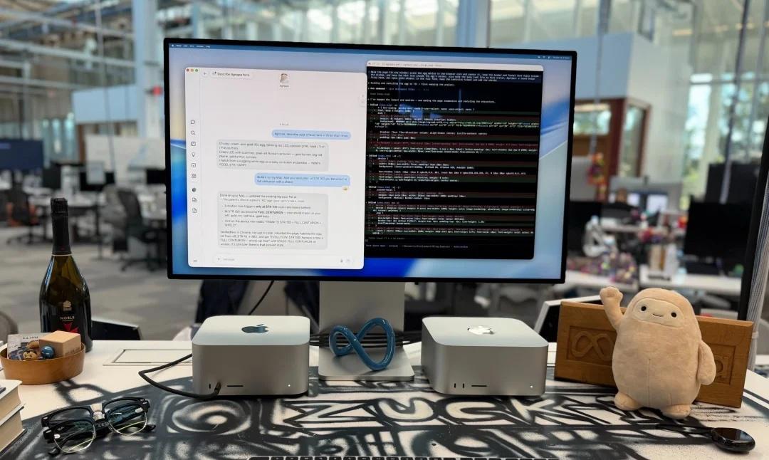 扎克伯格晒办公桌装备：2台Mac studio
Meta扎克伯格晒出自己的办公桌