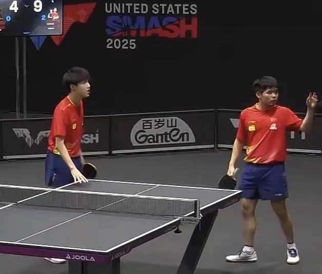 黄友政/林诗栋晋级八强！
WTT美国大满贯赛 男双八分之一决赛，国乒组合黄友政/