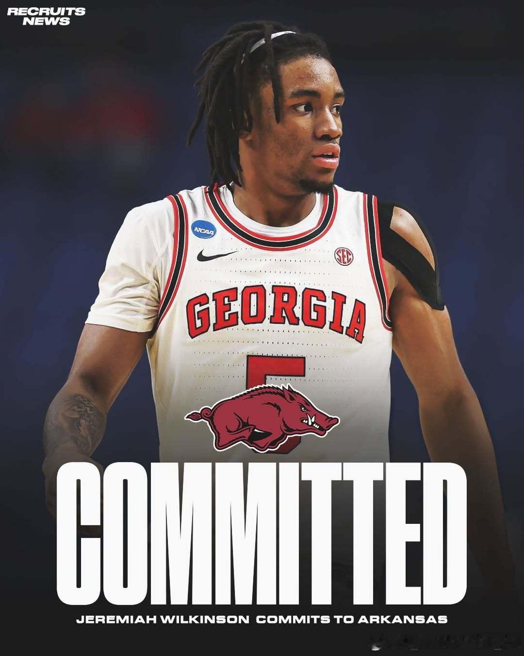乔治亚大学后卫杰里迈亚·威尔金森(Jeremiah Wilkinson)转学加盟