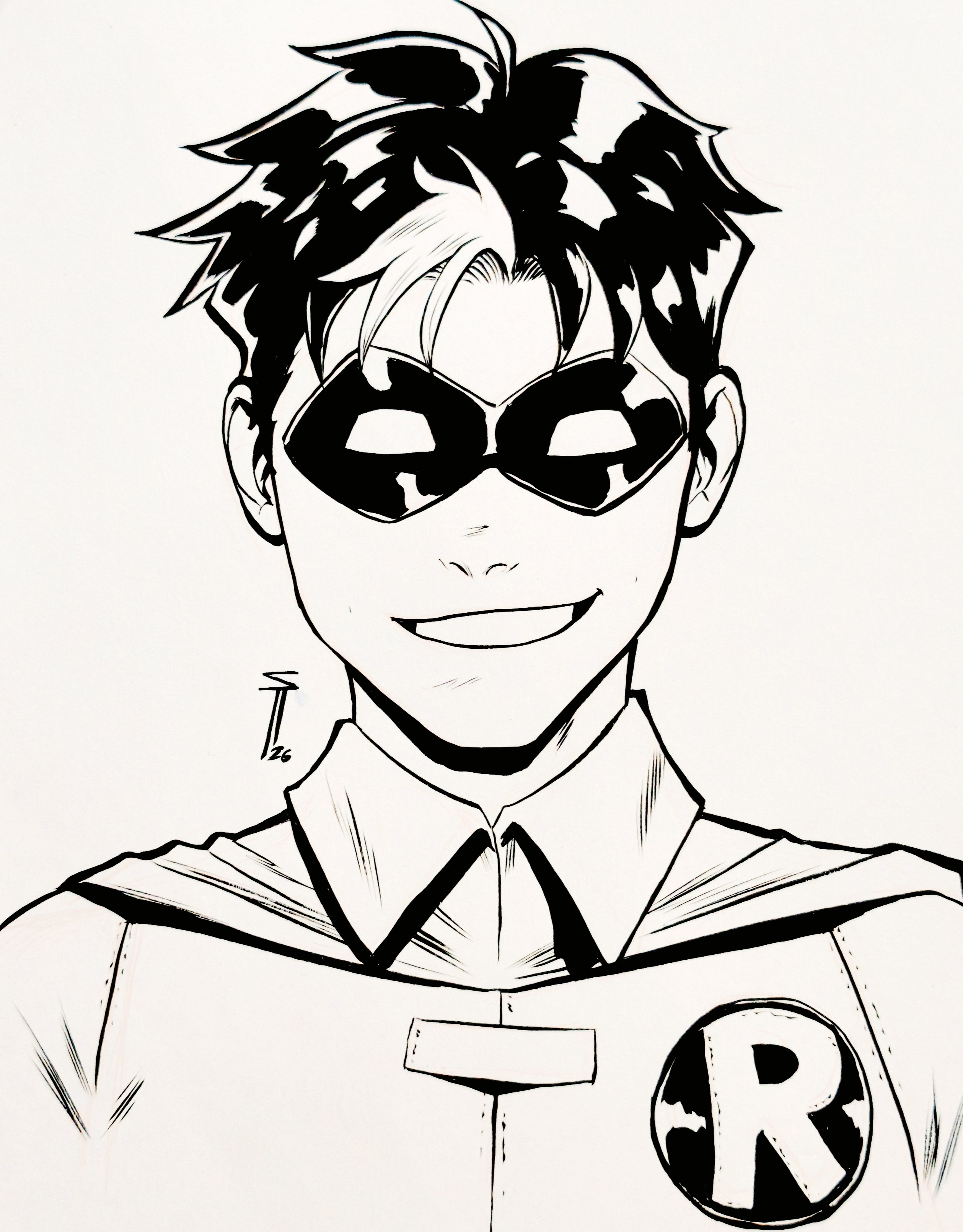JasonTodd 画师Serg Acuña分享了一张罗宾杰森委托画作。 