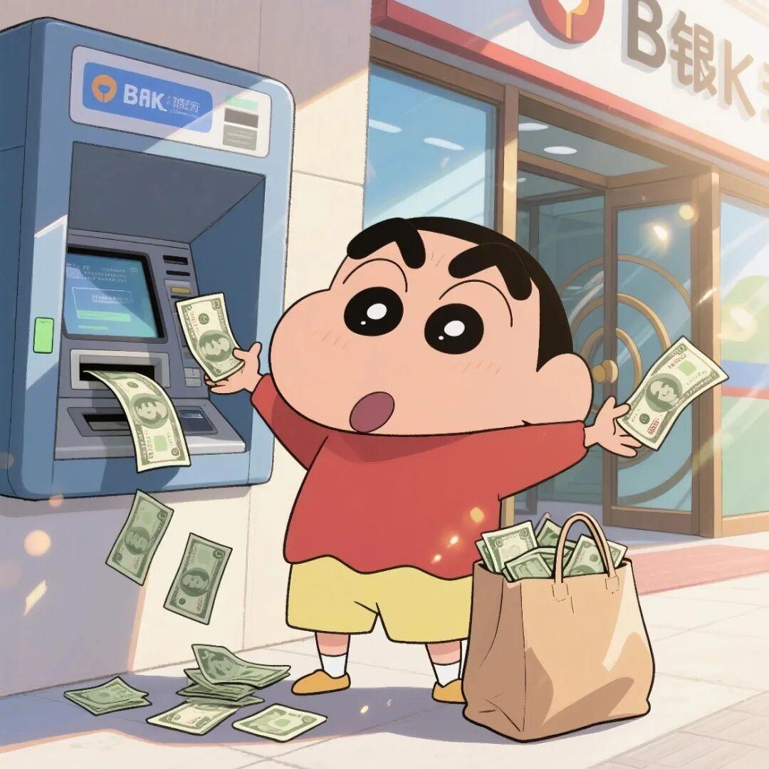 敲可耐小新头像｜人生何所求，暴富与自由