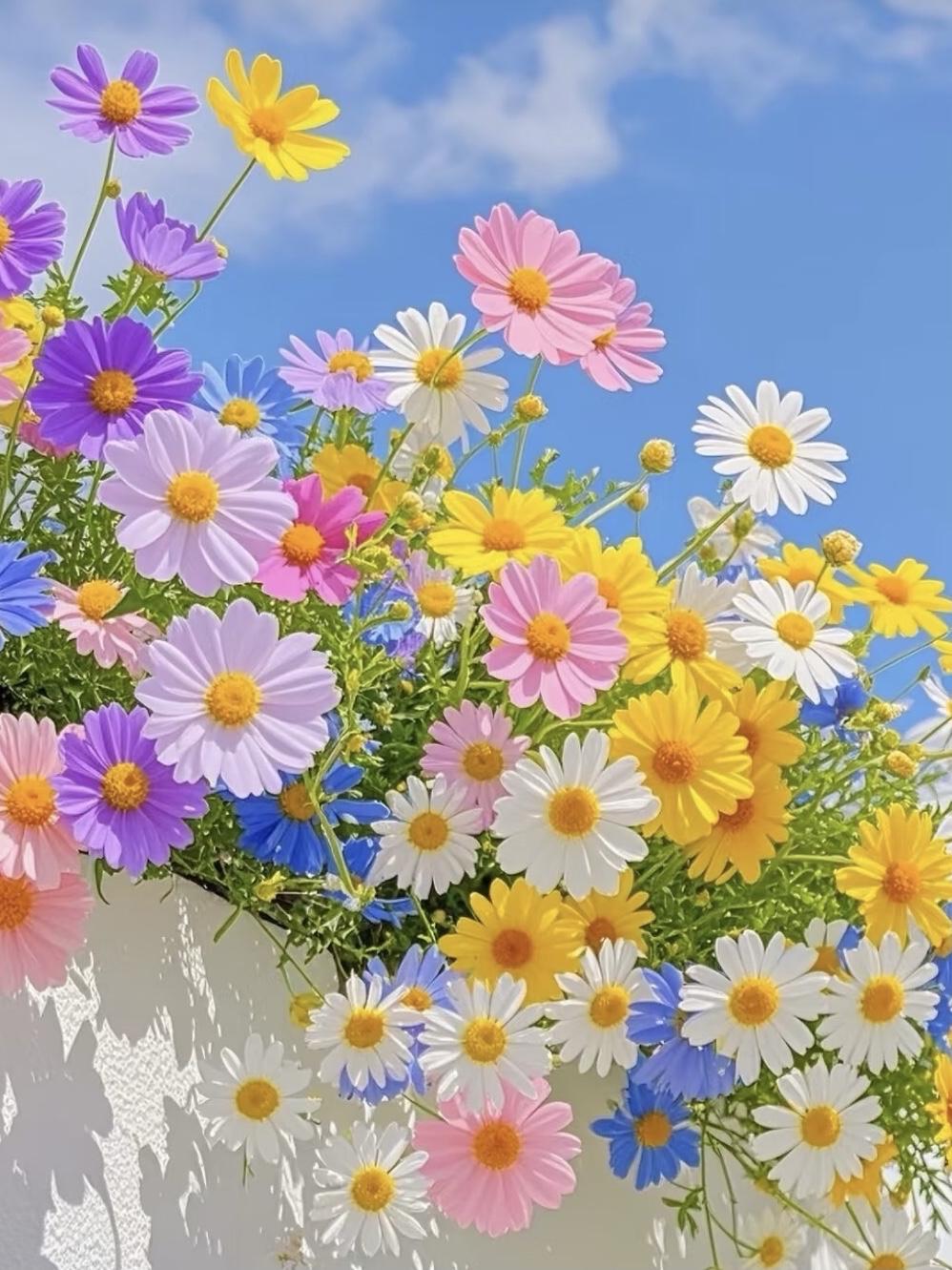 分享图片～波斯菊
花团簇拥，色彩缤纷
繁花似锦，花香四溢
