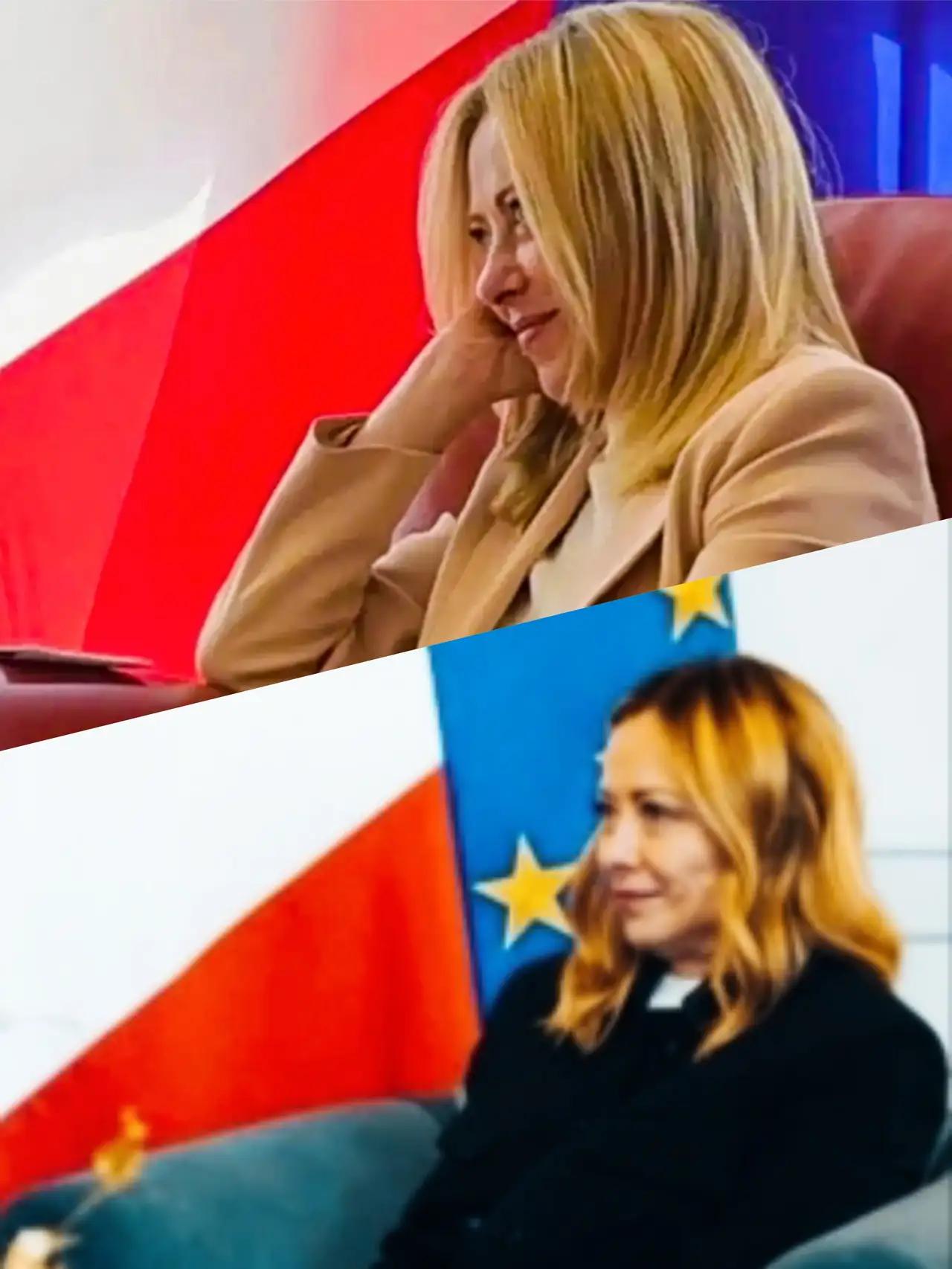 梅洛尼跟泽连斯基和朱拉尼交流时，眼神看起来明显不一样啊！
梅洛尼面对朱拉尼时，微