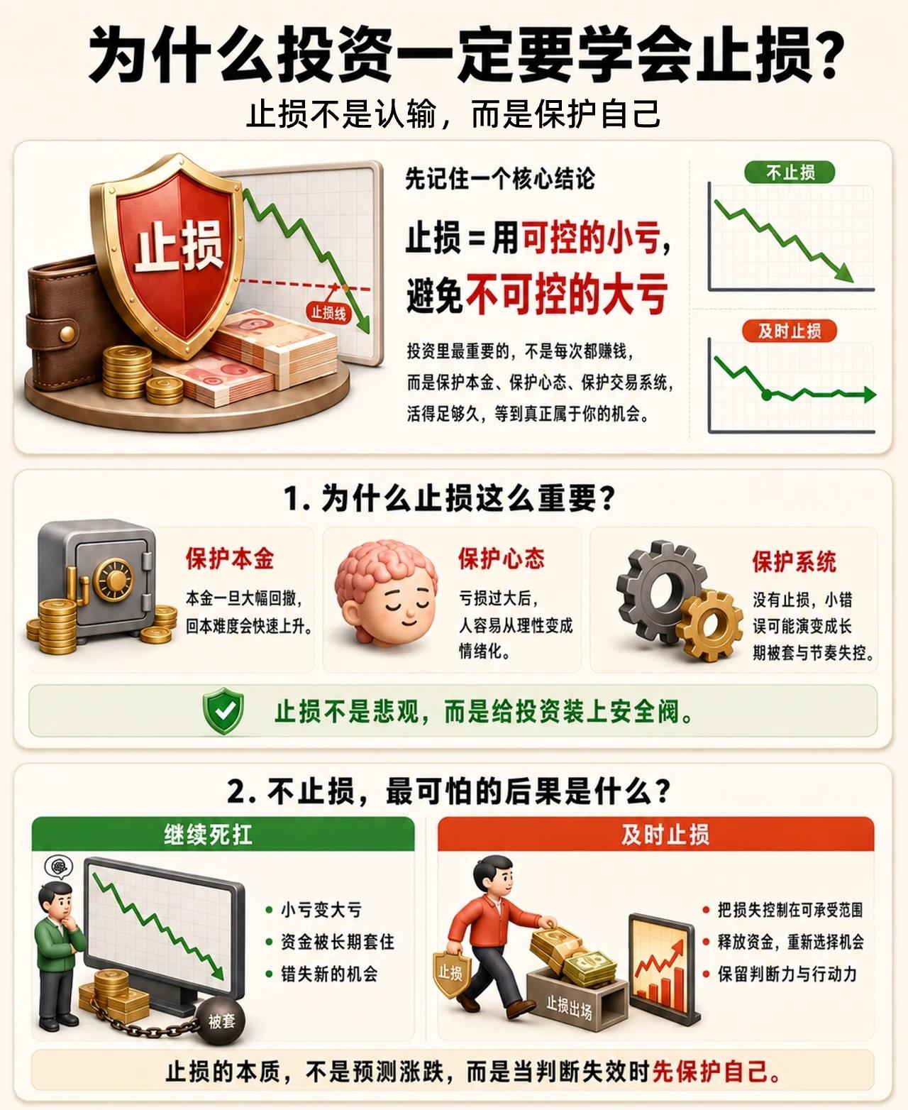 投资世界有个反直觉的真相：学会止损不是认输投降，而是给自己穿上防弹衣。 它的本质