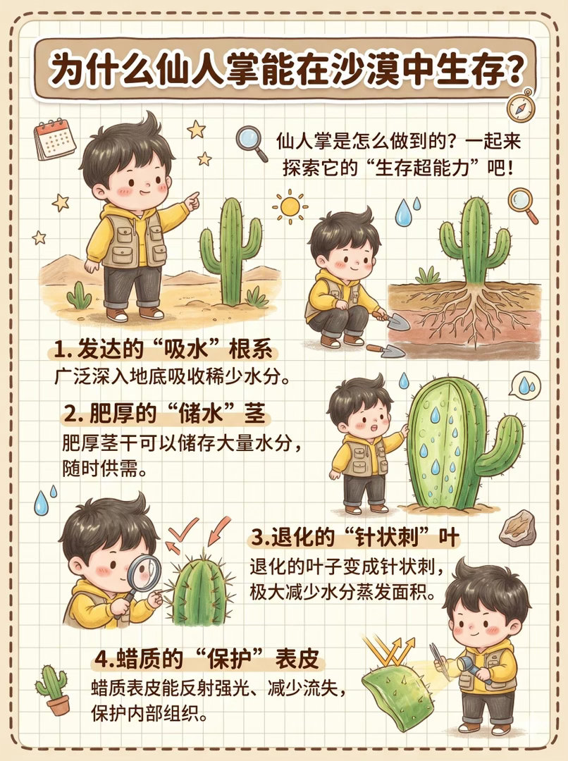 儿童科普｜孩子们的科学小百科为什么血液是红色的？为什么仙人掌能在沙漠中生存？为什