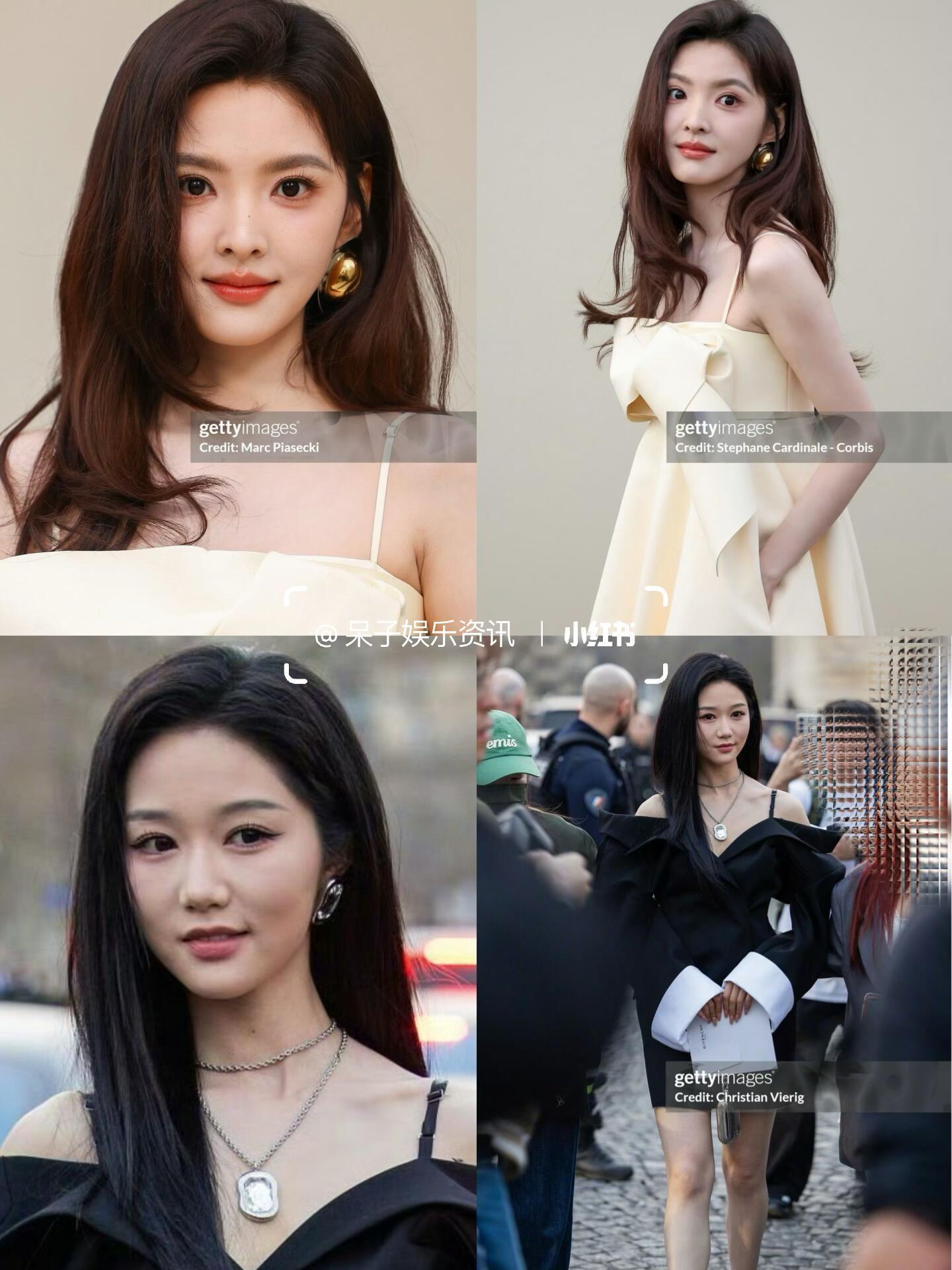 章若楠岳雨婷巴黎时装周Givenchy看秀生图 