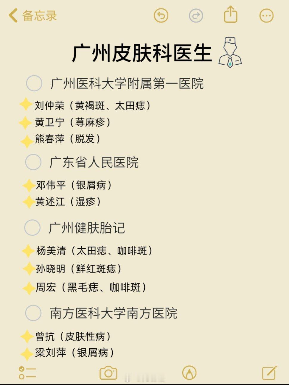 广州皮肤科医生，收藏一次就够了整理了一些广州有名的皮肤科大夫，这次收集的比较齐全