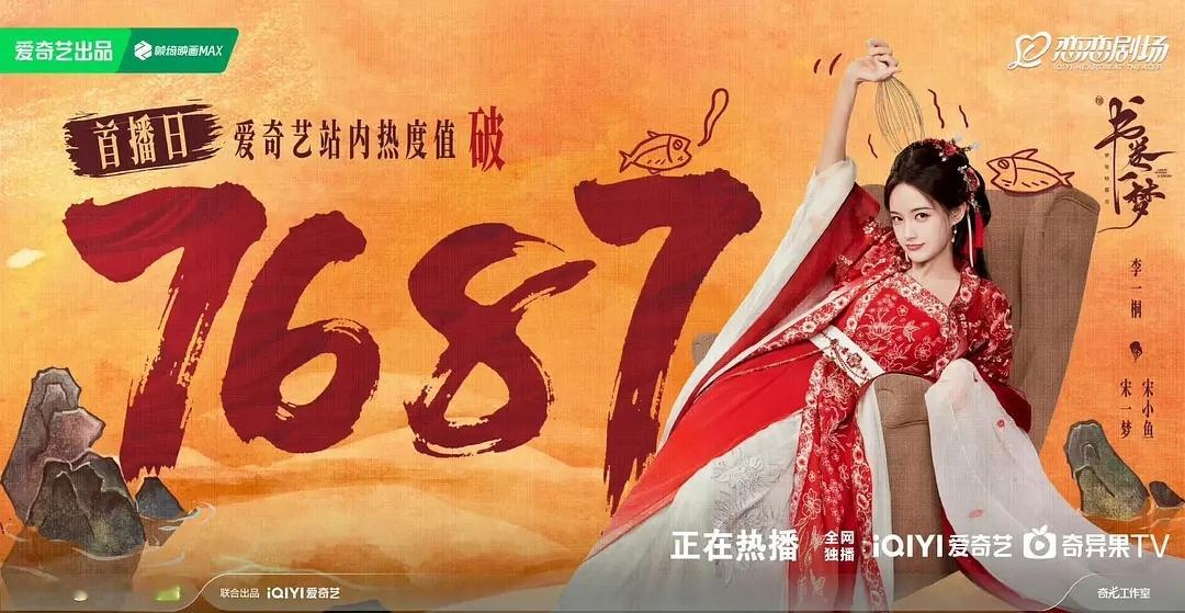 李一桐拿下今年爱奇艺首日热度前二了天地剑心 2025爱奇艺改编剧首日热度第一☝?