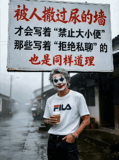 被人撒过尿的墙，才会写着禁止大小便，同理那些写着拒绝私聊的，也是同样的道理！ [