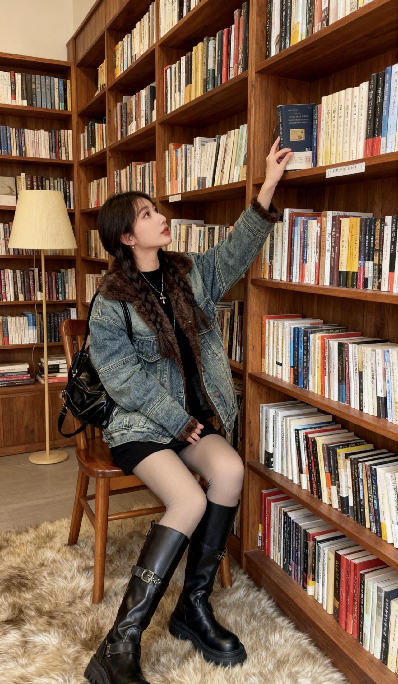 对联
上联：[作揖][作揖][作揖]；
下联：找书。