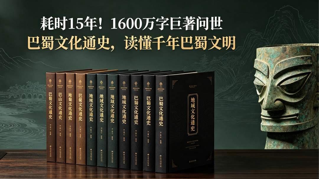 耗时15年打磨、总计1600万字的巴蜀文化巨著正式问世。它整合了三星堆、金沙等遗