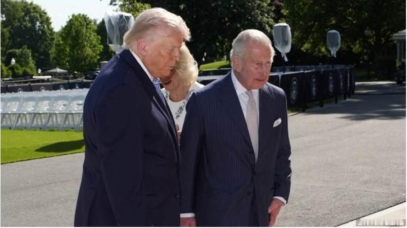 特朗普夫妇在白宫迎接英国国王查尔斯三世到访
当地时间周一，唐纳德·特朗普与第一夫