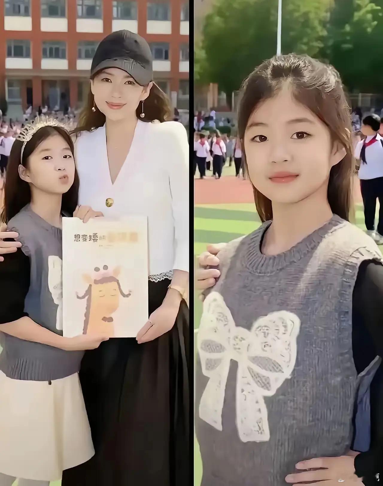 章子怡的女儿醒醒十岁，长得好漂亮，跟爸爸汪峰一个模子刻出来 