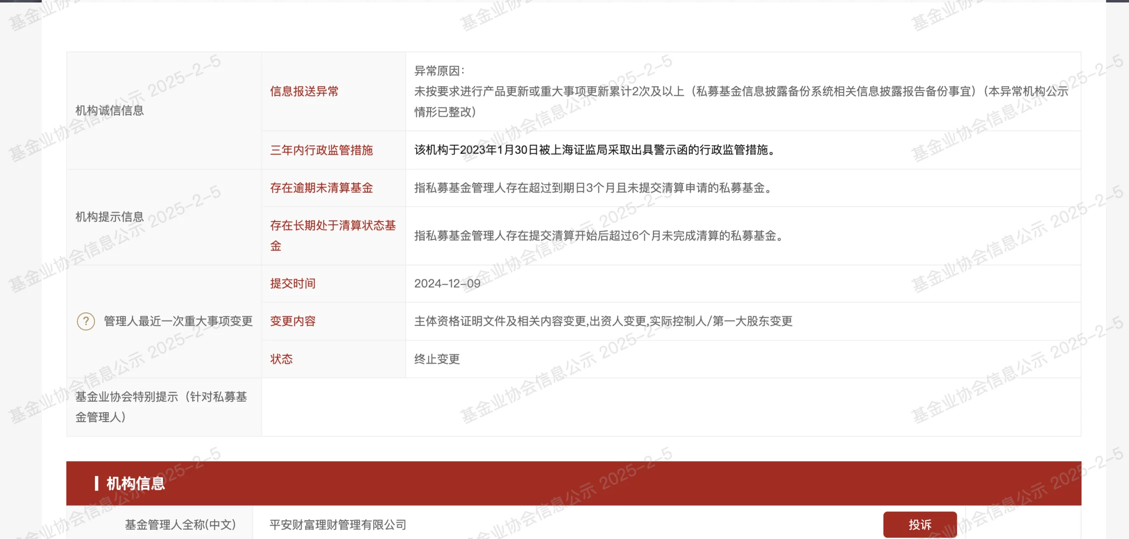平安保险旗下百亿私募遭处分！