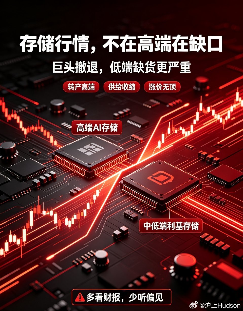 打破认知误区！存储板块低端缺货暴涨，行情逻辑彻底被低估很多人吐槽国产存储都是低端