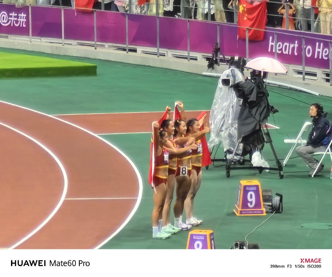 #中国姑娘4×100接力金牌# 亚运会田径女子4x100米接力决赛，、韦永丽、袁