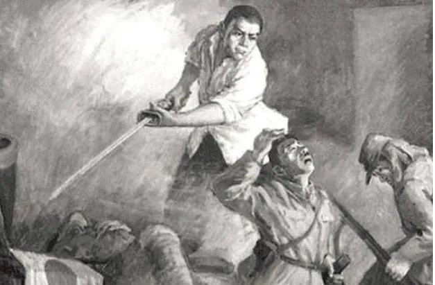 1942年，日军正在喝酒，一名战俘趁着他们放松警戒，悄悄将狱友放了出来，临走前他