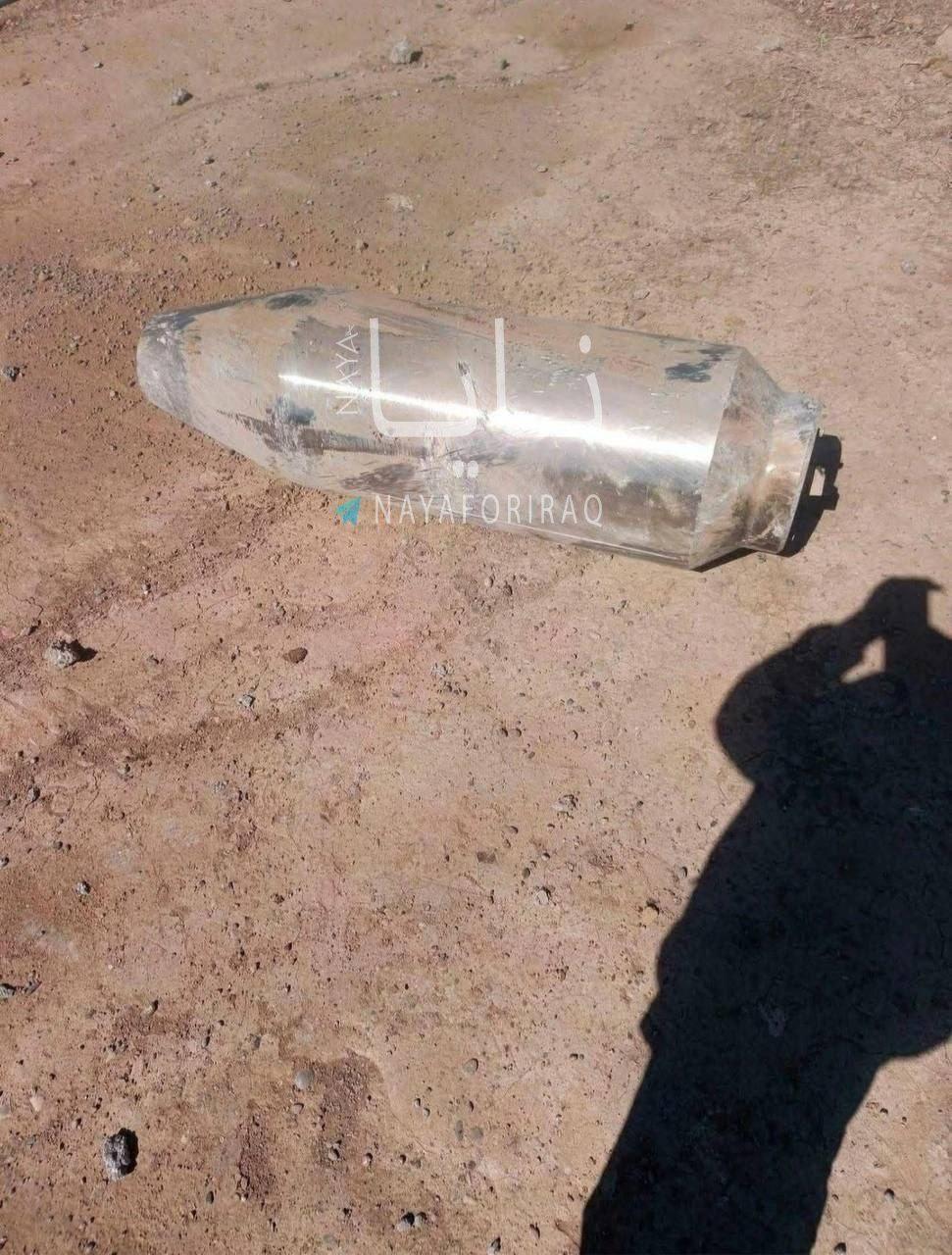 今天下午，一枚美国海军发射的战斧巡航导弹在伊拉克基尔库克坠毁。（图中疑似未爆弹头