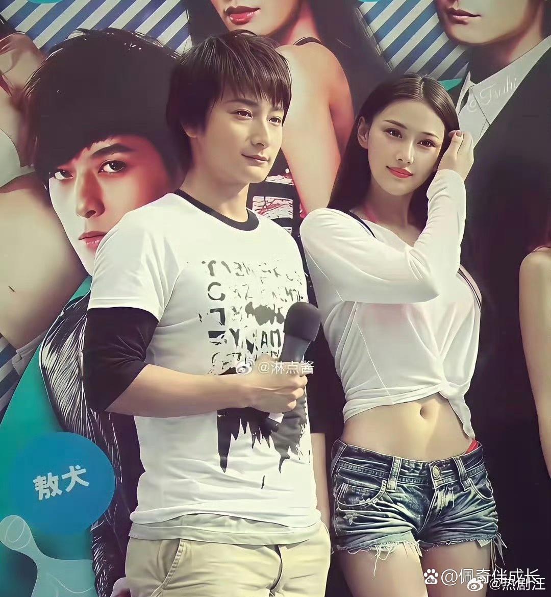 2011 年，张馨予和方力申的一张合影。当年，张馨予 24 岁，方力申 31 岁