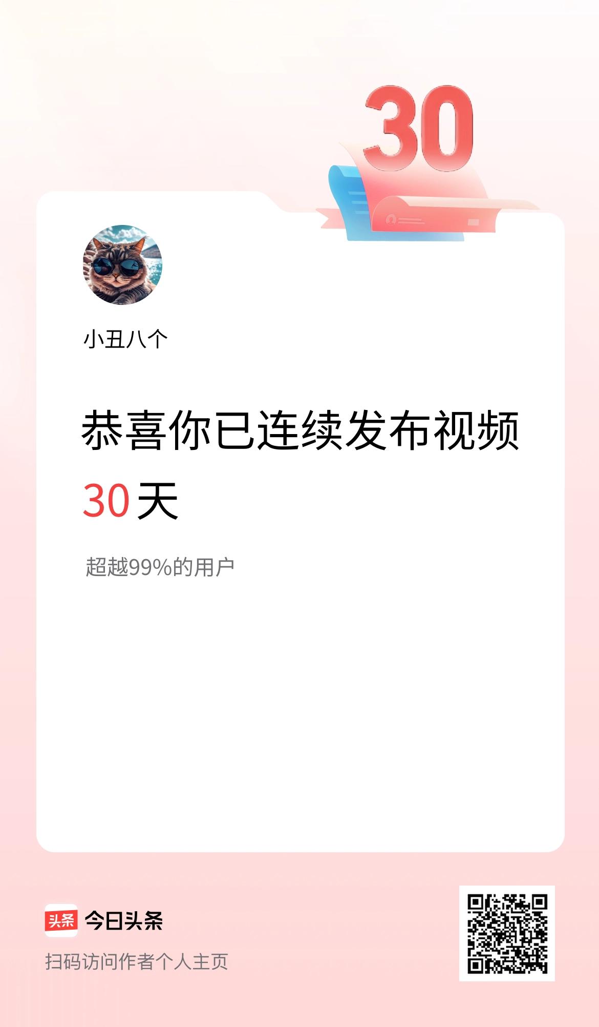 我在头条连续视频投稿30天