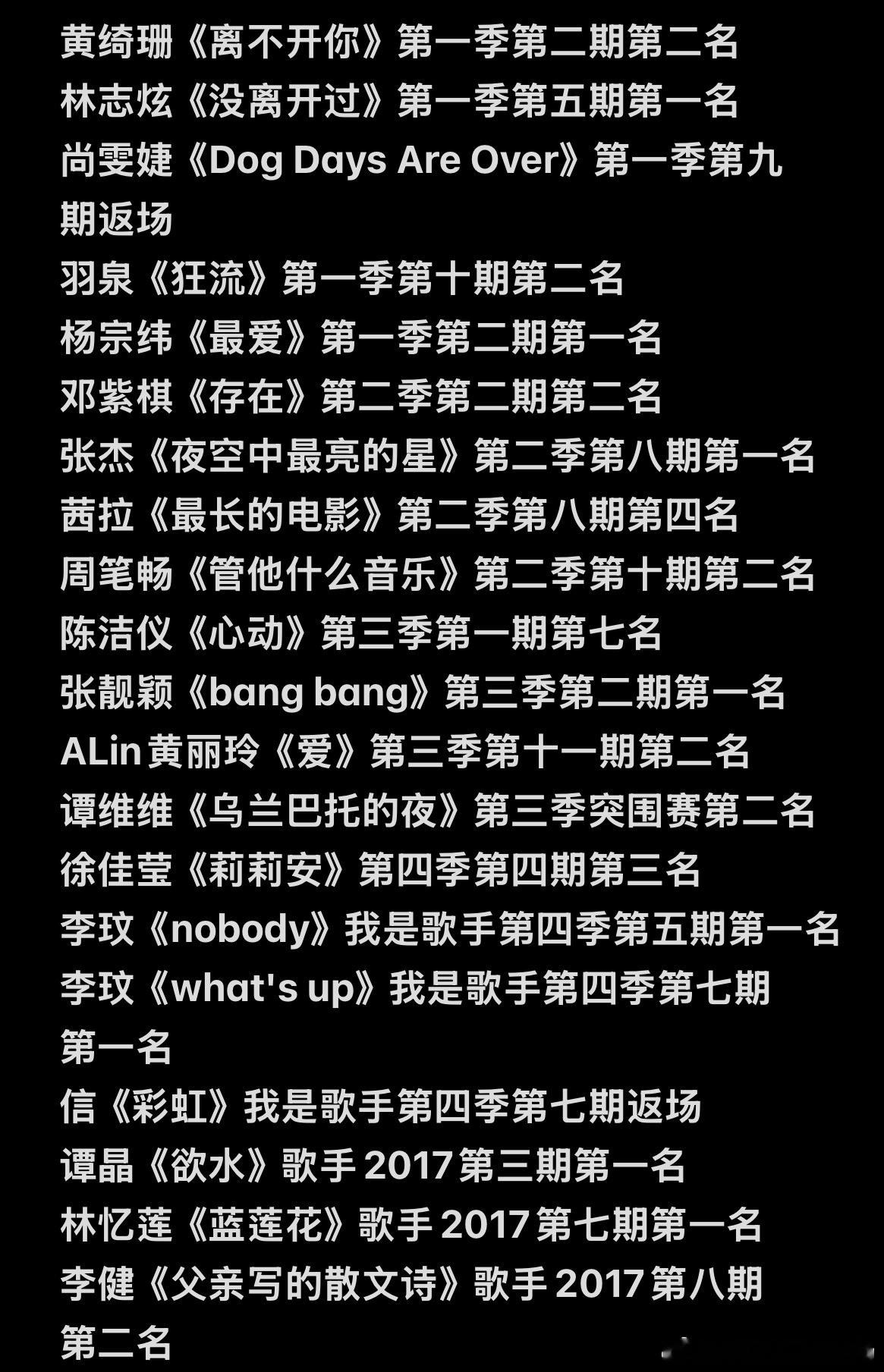 我心中歌手系列的选歌奇迹/你最难忘的选歌有哪些？黄绮珊《离不开你》第1季第2期第