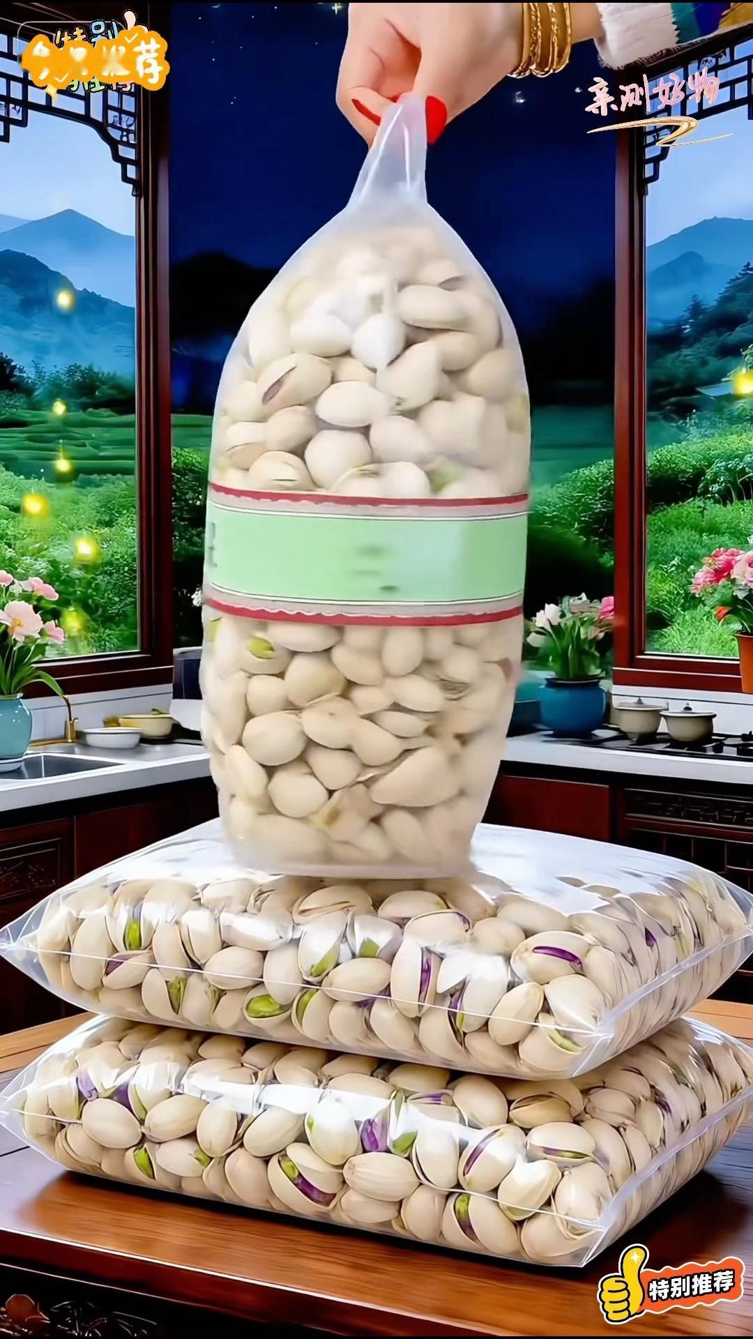 过年倒计时，年货得赶紧安排上1尚恰开心果必须拥有姓名，它全是新鲜大颗粒...