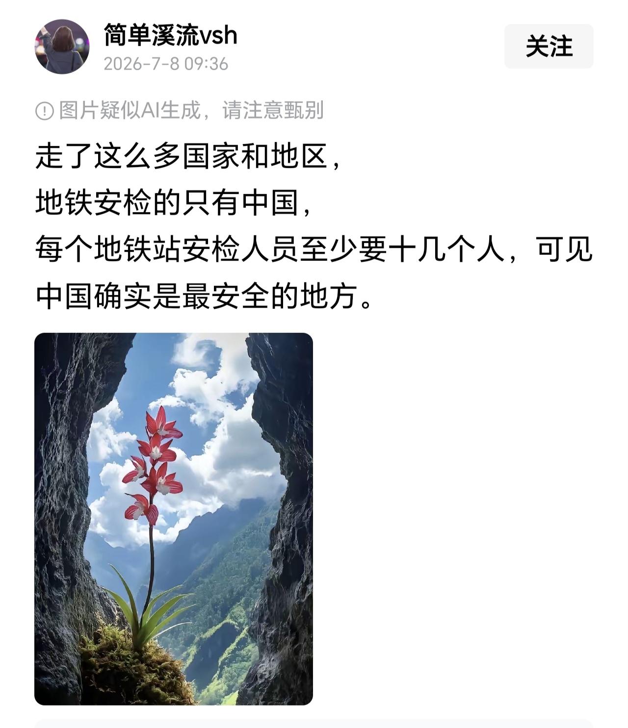 “只有中国搞地铁安检，浪费人力”。
这种把“没有安检”就等同于“先进”的奇葩逻辑