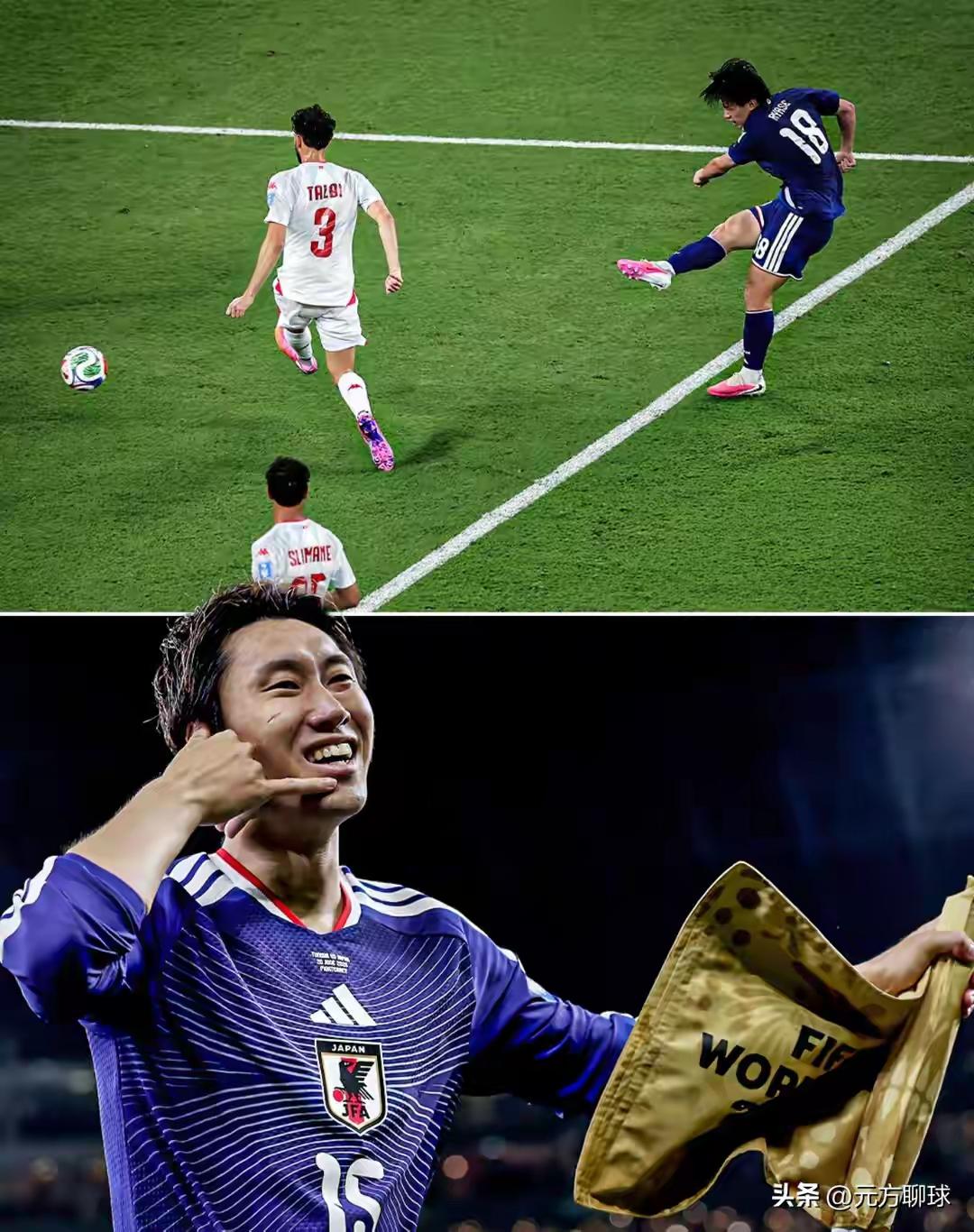 远射重炮、精妙助攻、泰山压顶，日本Vs突尼斯，4:0的战绩，中锋上田绮世个人单场