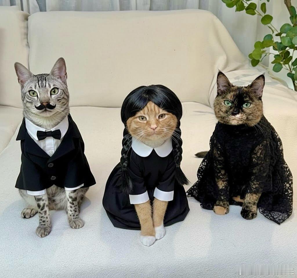 小猫咪们的万圣节妆造🥰👻🎃🐈‍⬛cr：heyitsgingerandpe